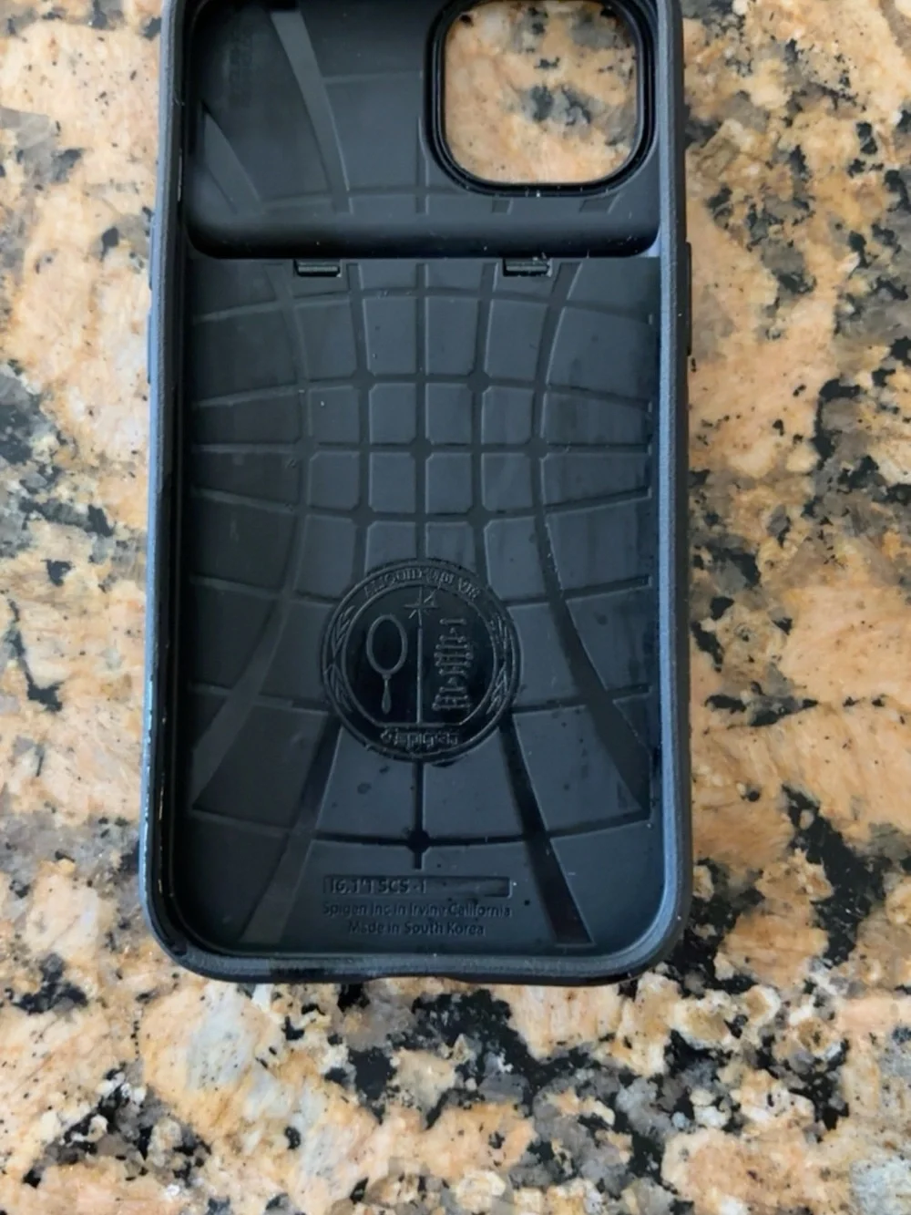 Spigen iPhone 13 Card Slot Case in Forest Green with Sliding Wallet